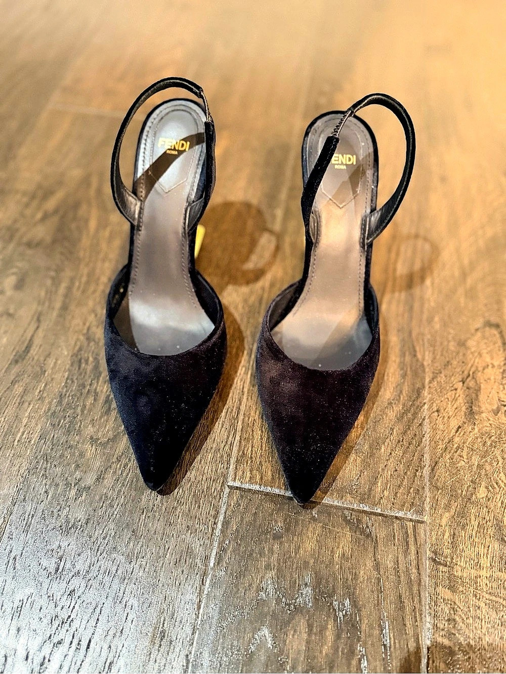 Fendi First Slingback Velvet Pumps LIMITED EDITION